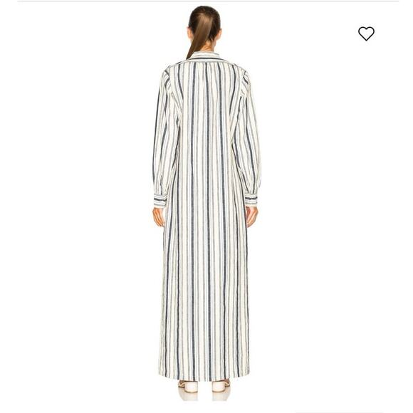 NILI LOTAN Tangier Galabia Dress New Moroccan Stripe 3 Print Linen blend Size M - Picture 4 of 13